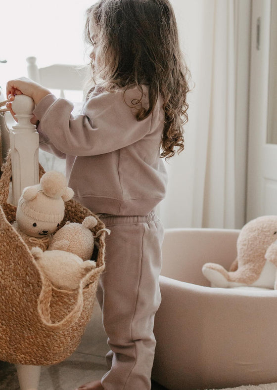 Finley | Cotton Fleece Sweatsuit Set | Petit Lapin | Bark