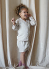Pajamas Sateen Ruffle Shorts | Fawn