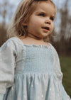 Harlow | Cotton Sparkle Dress | Baby Blue