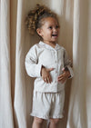 Pajamas Sateen Ruffle Shorts | Fawn