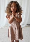 Chloé | Corduroy Cotton Anglaise Dress | Wistful Mauve