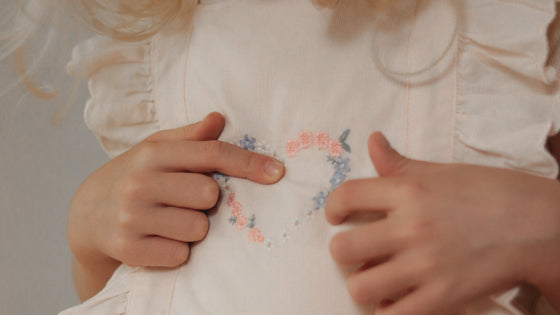 Chloé | Corduroy Cotton Anglaise Dress | Primrose
