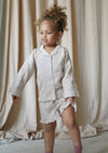 Pajamas Sateen Ruffle Shorts | Fawn