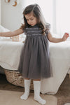 Scarlett | Cotton Tulle Dress | Sleet Gray