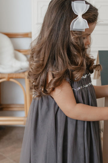 Scarlett Cotton Tulle Dress Sleet Gray – Le Petit Lapin