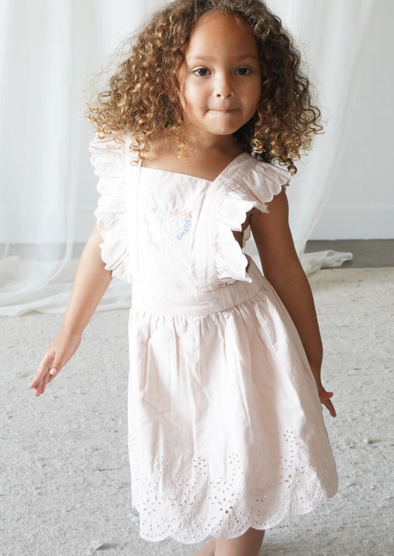 Chloé | Corduroy Cotton Anglaise Dress | Primrose