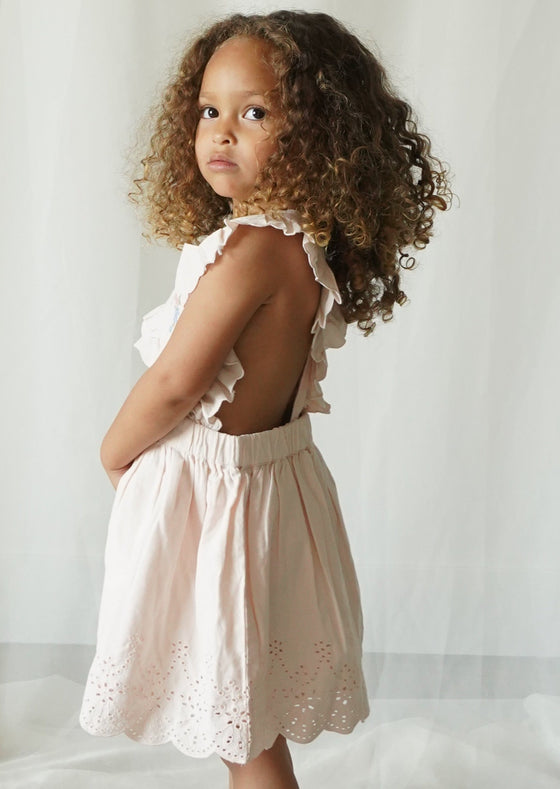 Chloé | Corduroy Cotton Anglaise Dress | Primrose