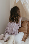 Amelia | Sateen Anglaise Dress | Lilac