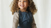 Elea | Corduroy Cotton Anglaise Dress | Vintage Blue