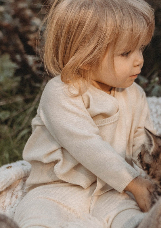 Cashmere Wrap Cardigan | Pure Beige