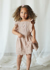 Chloé | Corduroy Cotton Anglaise Dress | Wistful Mauve