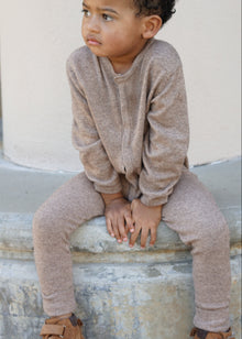  Thermal Merino Romper | Brown Melange