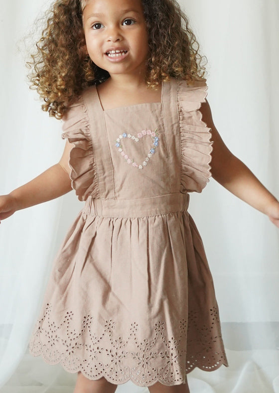 Chloé | Corduroy Cotton Anglaise Dress | Wistful Mauve