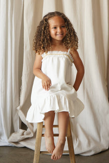  Civeta | Ruffle Tulle Embellished Satin Dress | Cream