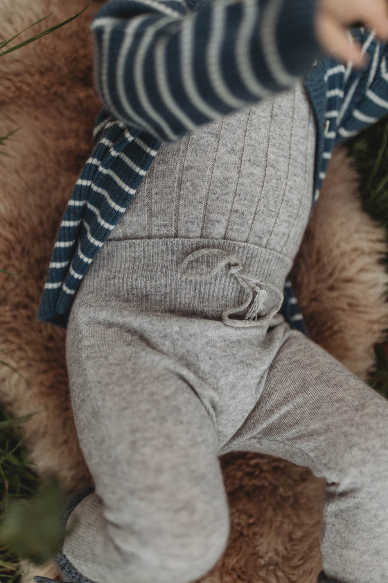 Cashmere Cardigan | Navy/Creme
