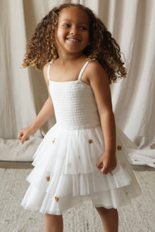  Cilia | Cotton Embellished Star Tutu Dress | Cream