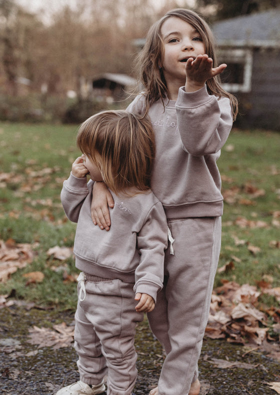 Finley | Cotton Fleece Sweatsuit Set | Petit Lapin | Bark