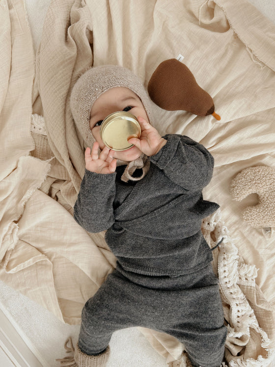 Cashmere Wrap Cardigan | Dark Gray Melange