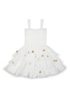 Cilia | Cotton Embellished Star Tutu Dress | Cream