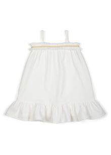  Civeta | Ruffle Tulle Embellished Satin Dress | Cream
