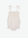 Gabrielle | Swiss Dot Embroidered Romper | Antique Ivory