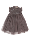 Scarlett | Cotton Tulle Dress | Sleet Gray