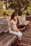 Lily | Swiss Dot Cotton Playsuit | Antique Ivory