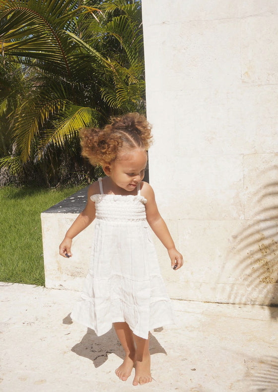 Nora | Organic Muslin Cotton Flowy Dress | Chantilly Lace