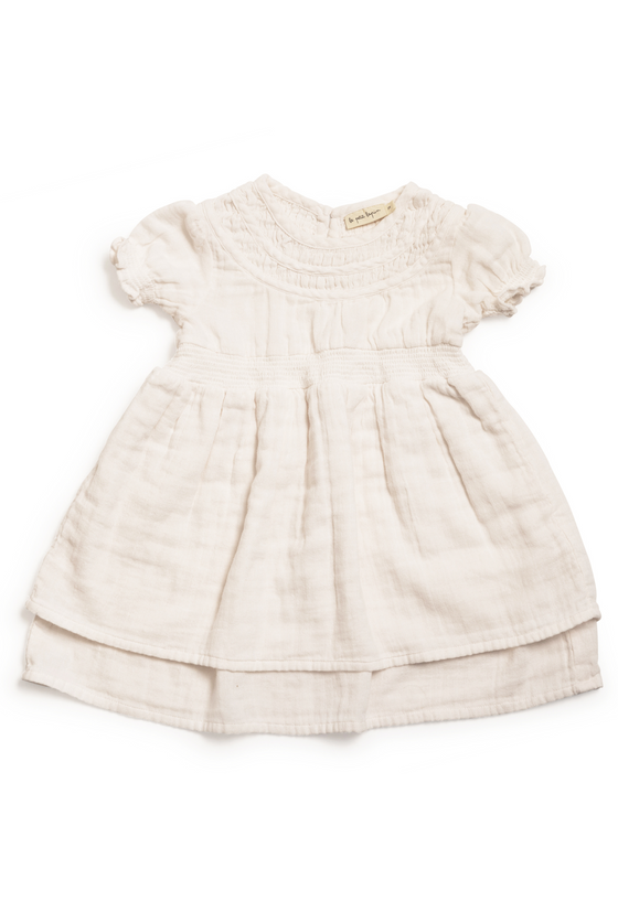 Willow | Organic Muslin Cotton Dress | Coconut Cream