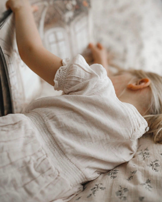 Willow | Organic Muslin Cotton Dress | Coconut Cream